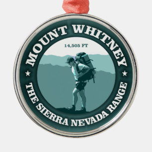 Mount Whitney Silbernes Ornament