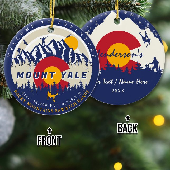 Mount Yale Colorado 14ers Fourteener Klettern Keramik Ornament (Von Creator hochgeladen)