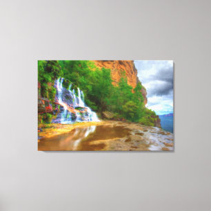 Mountai Fluss-Ölgemälde-Druck eingewickelt Leinwanddruck