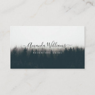 Mountain Adventure Guide QR Code Carte de visite