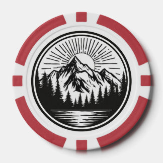 Mountain Adventure Logo | Camping Abzeichen | Outd Pokerchips