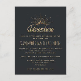 Mountain Adventure Rustic Family Wiedersehen Einla Postkarte