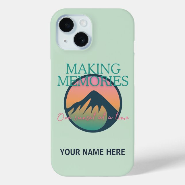 Mountain Adventures Making Memories iPhone 15 Hüll Case-Mate iPhone Hülle (Rückseite)