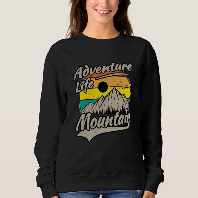 Mountain and Forest Scene Silhouette  60 Sweatshirt (Vorderseite)