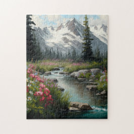 Mountain and Stream Jigsaw Puzzle