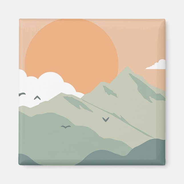 Mountain Art Mountain Top Images Green Mountain Ph Magnet (Vorne)