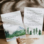 mountain bachelorette weekend itinerary invite einladung<br><div class="desc">this mountain bachelorette weekend invitation features a beautiful watercolor scene, a fancy calligraphy font, a simple serif typeface. Customize this invite entirely to fit your event and needs. Simply select "personalize this template" to edit all wording. If further edits need to be made such as the background color or location...</div>