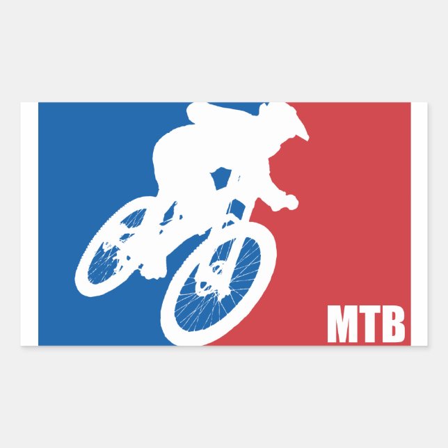 Mountain Bike All-Star Rechteckiger Aufkleber (Vorderseite)