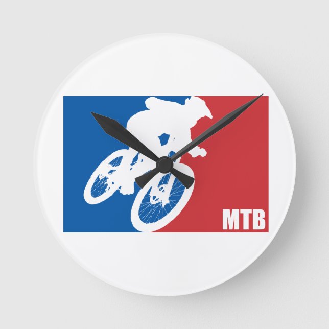 Mountain Bike All-Star Runde Wanduhr (Vorderseite)