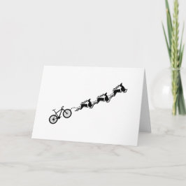 Mountain Bike Bicycle Rentier Weihnachtszyklus Karte