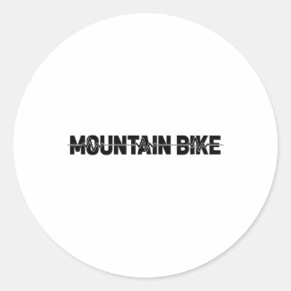 Mountain Bike - Biker Biking Mtb Ekg Heartbeat  Runder Aufkleber