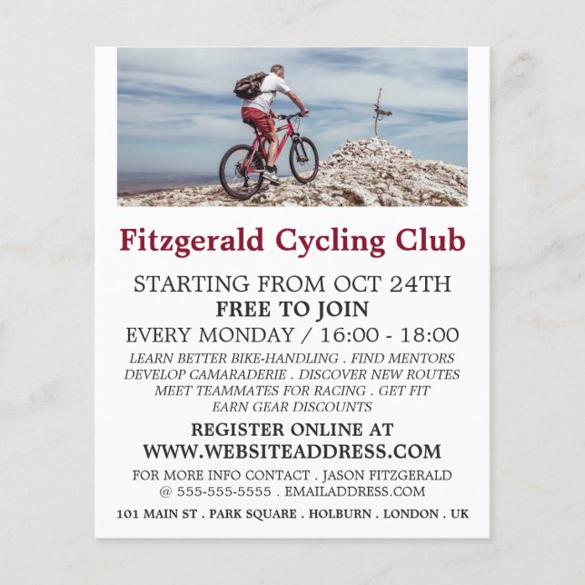 Mountain Bike, Cycling Club Flyer (Vorne)