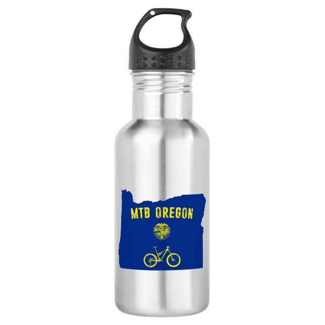 Mountain Bike Edelstahlflasche (Vorderseite)