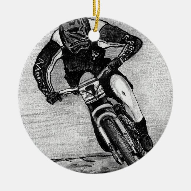 Mountain Bike Ride Keramik Ornament (Vorne)