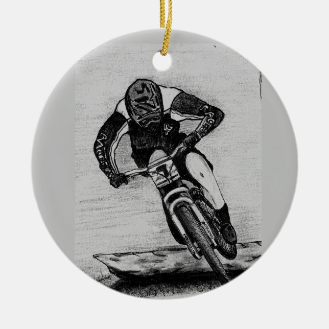 Mountain Bike Ride Keramik Ornament (Vorne)