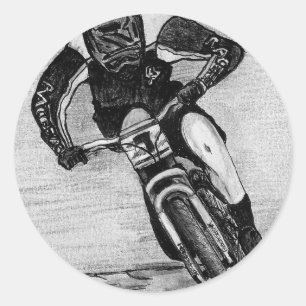 Mountain Bike Ride Runder Aufkleber