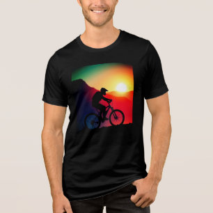 Mountain Bike Sonnenuntergang – Challenge & Abente Tri-Blend Shirt