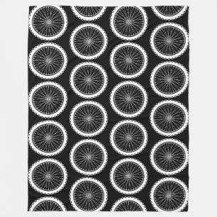 Mountain Bike Wheel - Weiß auf schwarz Fleecedecke