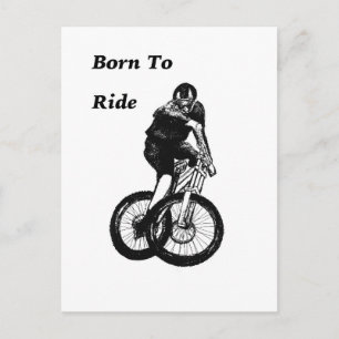 Mountain Biker MTB BMX CYCLIST Cyclo cross Postkarte