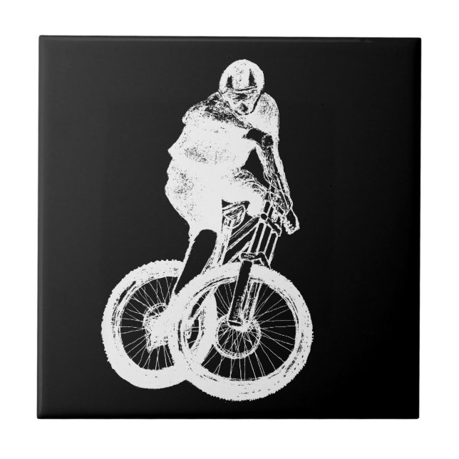 Mountain Biker MTB BMX CYCLIST Fliese (Vorderseite)