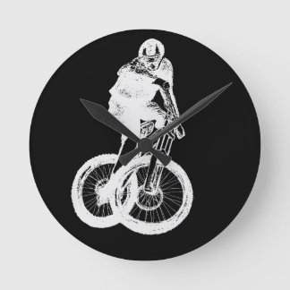 Mountain Biker MTB BMX CYCLIST Runde Wanduhr