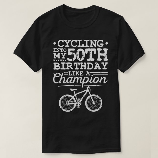 Mountain Biking 50. Geburtstag Männer MTB T-Shirt (Design vorne)