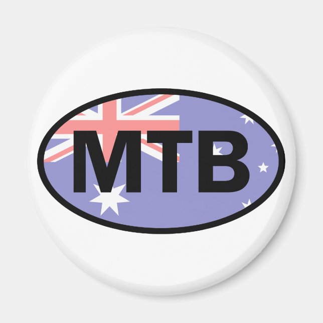 Mountain Biking Australia Flag Magnet (Vorne)