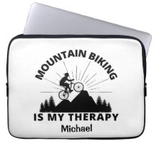 Mountain Biking ist mein therapeutischer Laptop-Si