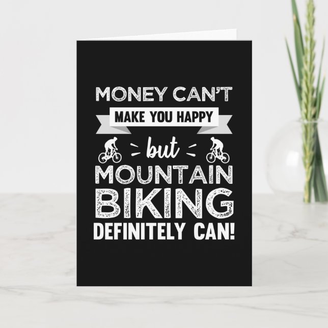 Mountain Biking macht Sie zum glücklichen MTB-Gesc Karte (Vorderseite)