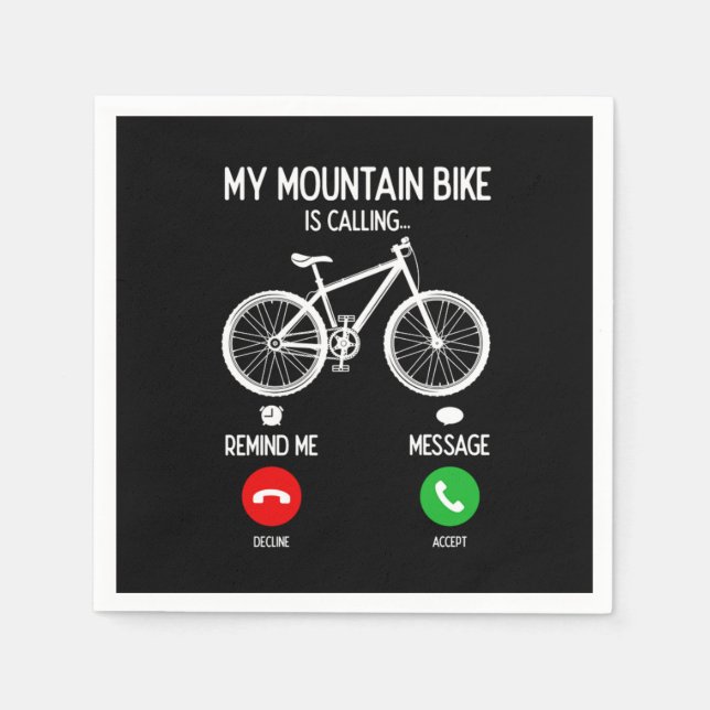 Mountain Biking MTB Downhill Cyclist Cycling Gift Serviette (Vorderseite)