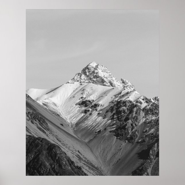 Mountain Black and White Photography Poster (Vorne)