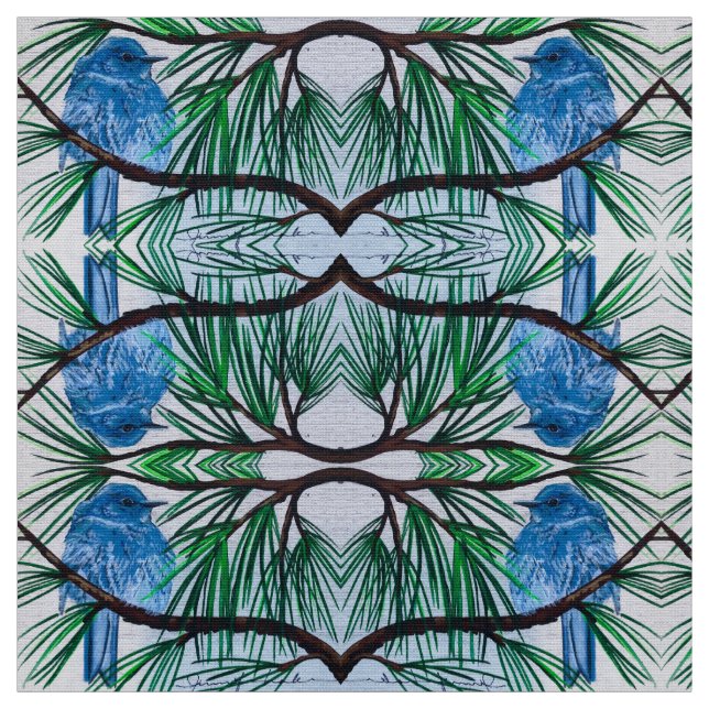 Mountain Bluebird Fabric Stoff (Muster)