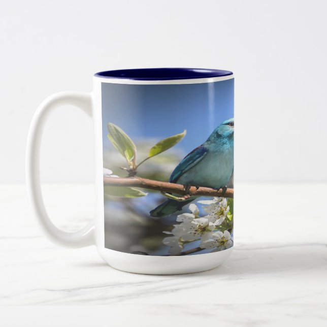 Mountain Bluebird Zweifarbige Tasse (Links)