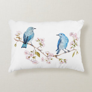 Mountain Bluebirds auf der Zweigstelle Sakura Dekokissen