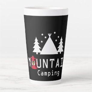 Mountain Camping Modernes Abzeichen Milchtasse