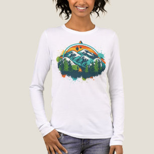 Mountain Camping T-Shirt – Retro Kompass Abenteuer Tri-Blend Shirt