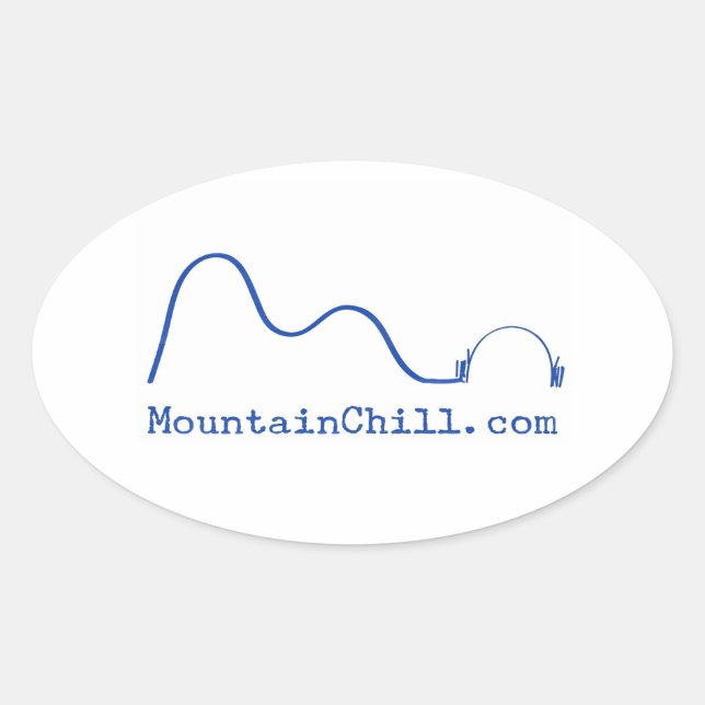 Mountain Chill - Autoaufkleber Ovaler Aufkleber (Vorderseite)
