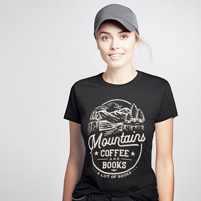 Mountain Coffee Books Vintag T-Shirt (Mountains Coffee Books Vintage T-Shirt)