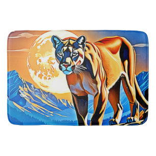 Mountain Cougar: Sonnenuntergang Majestät Badematte