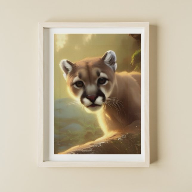 Mountain Cougar Wildlife Portrait Poster (Von Creator hochgeladen)