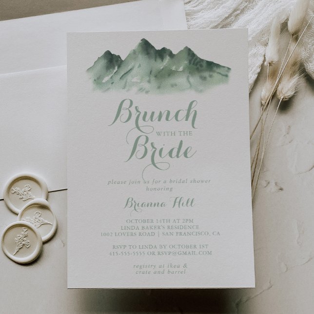 Mountain Country Brunch mit Brautdusche Einladung (Von Creator hochgeladen)