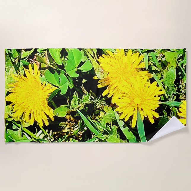 Mountain Dandelions Foto aus Ottawa Kanada Strandtuch (Vorderseite)