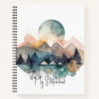 Mountain Design Notebook ideal für Skizzen Notizbuch