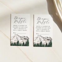 Mountain Diaper Raffle Umschließungskarte