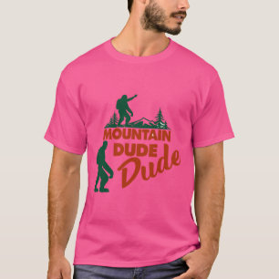 Mountain Dude Bigfoot Randonnée Aventure T-Shirt -