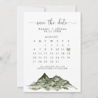 Mountain Enregistrer la date Calendrier Invitation