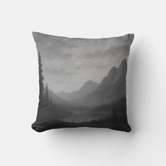 Mountain Escape Throw Pillow Kissen (Vorderseite)