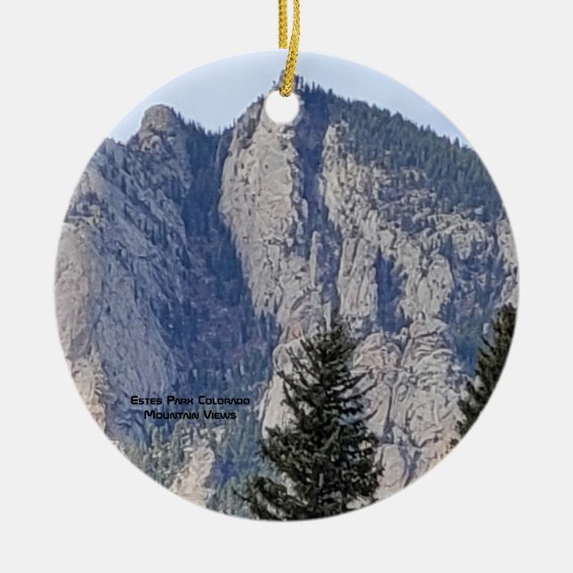 Mountain Estes Park Colorado Keramik Ornament (Vorne)