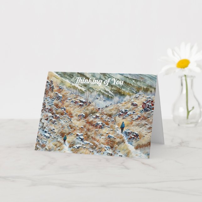 Mountain et vous avez cette pensée de votre carte (Petite plante)