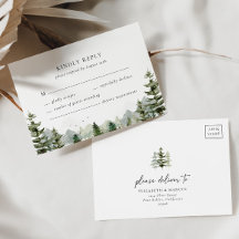 Mountain Evergreen Wald Forest Elegante Hochzeit